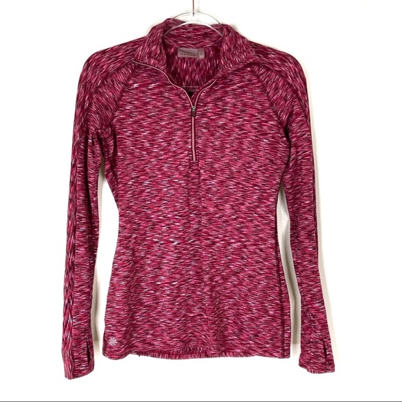 3/$30 Athleta | Pink Heather 1/4 Zip Athletic Pullover Jacket XS - Picture 1 of 7
